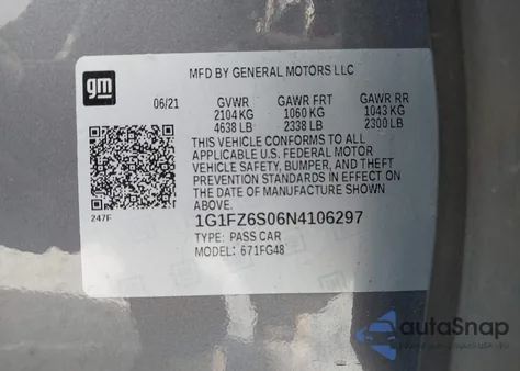 2022 Chevrolet Bolt Euv Fwd Premier z USA, uszkodzony, nr VIN 1G1FZ6S06N4106297